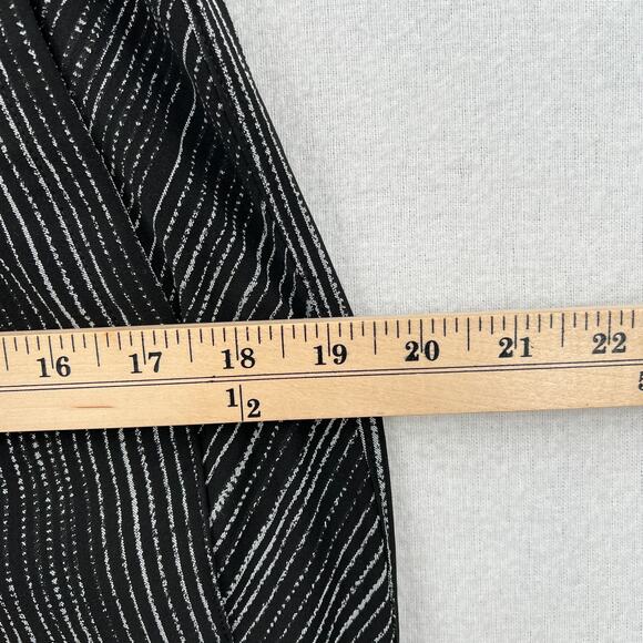 ATHLETA Arrival Pants Womens 4 Black Amara Stripe Drawstring High Rise Cropped - Picture 15 of 16